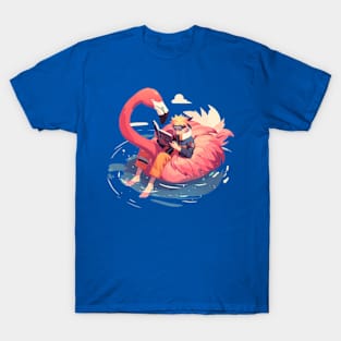 flamingo floating T-Shirt